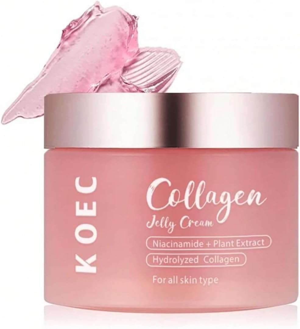 Collagen Jelly Face Serum,Collagen Jelly Cream with Niacinamide & Hydrolyzed Collagen,Korean Skincare Face Serum Moisturiser - Boosts Skin'S Barrier Hydration and Glow,For All Skin Types(100G)